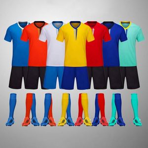 ชุดฟุตบอลชายแบบกำหนดเอง เสื้อเจอร์ซีย์สโมสรสำหรับฝึกซ้อม ระบายอากาศ แห้งเร็ว แขนสั้น ชุดยูนิฟอร์มขายส่ง - Product Image 1