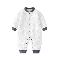 Mono de Algodón para Bebé, Personalizado de Fábrica, para Otoño e Invierno, de Manga Larga, Grueso, Cálido y Bonito