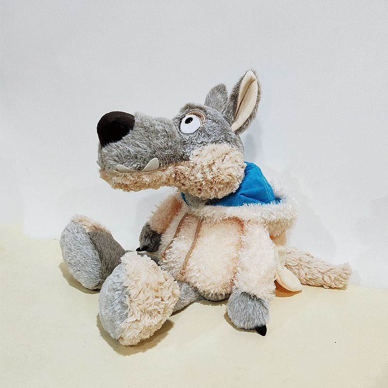 Beige Blue Hat Camouflage Wolf50cm