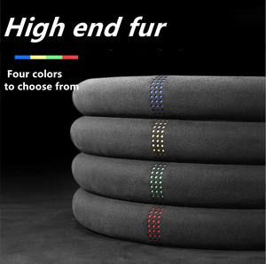 Funda de cuero para <span class=keywords><strong>volante</strong></span> de cuatro estaciones para General Motors Cars Fur Style con lunares rojos - Product Image 4