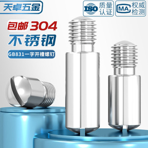 304 Stainless Steel GB831 Slotted Headless Stepped Screw Pin M2 M3 M4 M5 M6 M10 Metric Standard Thread - Product Image 2