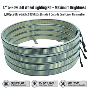 Kingshowstar US Stock - Kit <span class=keywords><strong>de</strong></span> Luces LED Blancas Puras <span class=keywords><strong>de</strong></span> 10 Filas para Ruedas, Accesorios Todoterreno <span class=keywords><strong>de</strong></span> 12V, Mejorado, para Camiones (4 Piezas) - Product Image 3
