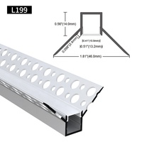 46x26Mm pour barres de plafond, bandes d'éclairage encastrées, Profil linéaire, canal Alu, cloisons sèches, cloisons de plâtre, plâtre, LED, profilé en Aluminium
