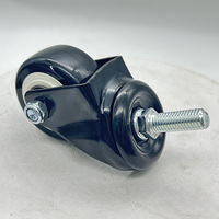 Roulettes pivotantes VIMA Furniture de 3 pouces avec filetage, capacité 60 kg, en PVC et PP, pour chaise, bureau, chariot, canapé, usage léger, certifiées EN12532