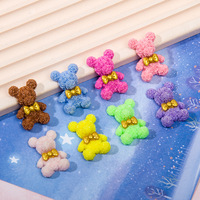 Accessoires de décoration en résine motif fleur de rose, boucle de chaussure, nœud pétale Kawaii, ours en peluche, coque de téléphone décorative, breloque longue pour nail art, artisanat DIY