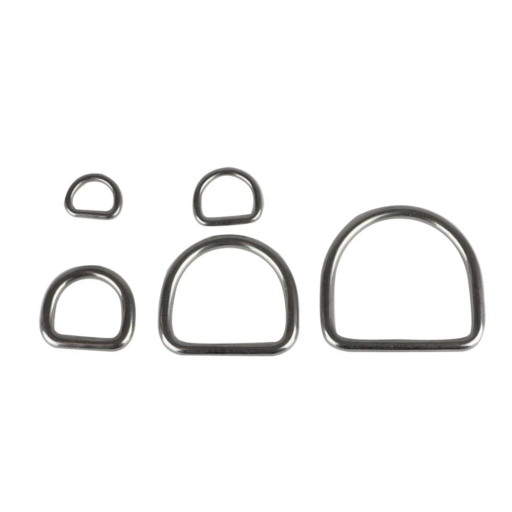 Stainless Steel Seamless semicircular ring Buckle Bag Parts Accessories Luggage Strap Webbing Pet Dog Collar Harness D Ring