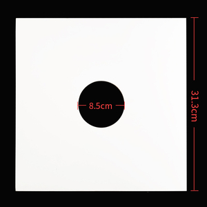 Funda interior de cartón rígido para discos de vinilo LP con orificio central, a prueba de polvo, antiestática, protectora y personalizada. - Product Image 2