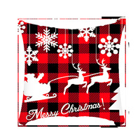Taie d'oreiller de Noël brodée à carreaux rouges personnalisée housse de coussin de fête d'hiver taies d'oreiller en tissu taies d'oreiller de coussin