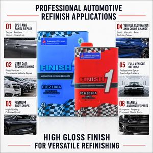 Sherwin <span class=keywords><strong>Williams</strong></span> Finish 1 F1C2180A – Durcisseur de vernis acrylique bicomposant haute brillance pour la rénovation automobile des voitures particulières - Product Image 3