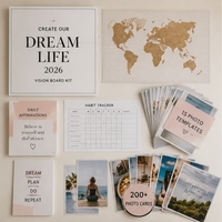 Kit Personnalisé de Planification de Manifestation avec Autocollants, Cartes et Journal pour la Détermination d'Objectifs et les Soins Personnels – Idéal comme Cadeau