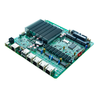 Carte mère industrielle embarquée sans ventilateur J1900 4 Lan DDR3L SATA MSATA VGA 2 COM 6 USB SIM PS2 WIN Linux 12V