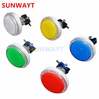 Bouton poussoir d'arcade plat et rond de 60 mm avec éclairage LED 12V, interrupteurs lumineux pour machines de jeu d'arcade et distributeurs automatiques