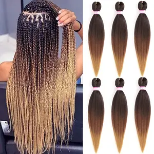 Intrecciare i capelli Pre allungati Yaki Texture EZ treccia morbida soffice 20 "e 26" capelli intrecciati Pre allungati