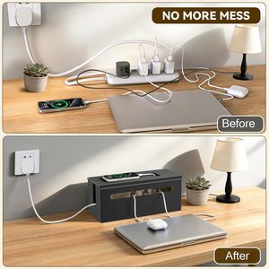 Caja Organizadora de Cables Metálica para Oficina en Casa, Caja Grande para Ocultar Cables Eléctricos y Regletas - Product Image 5