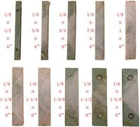Lot de 10 paires de barres parallèles fines pour machiniste, en acier, épaisseur 1/8 po x longueur 6 po, avec 2 trous
