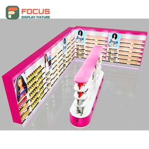 Vitrina de Exhibición para Pelucas Personalizada, de Madera y Vidrio, con Estantes Multicapa, Cajón con Cerradura, para Tienda de Pelucas - Product Image 2