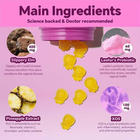 Gummies probiotiques à l'ananas pour le soutien immunitaire, extrait d'herbes pour la santé digestive des femmes et des adultes