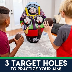 PVC <b>Inflatable</b> Football Target Toss <b>Game</b> for Kids <b>Inflatable</b> Football Throwing Target Toy with Soft Mini Footballs - Product Image 6
