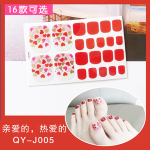 2024 nouveau coréen 3D feuille d'or fini Nail Art orteil autocollants longue durée - Product Image 3