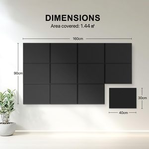 Paneles acústicos Pared de aislamiento acústico autoadhesivo Alta densidad para decoración de paredes y tratamiento acústico Embalaje de pedidos por correo - Product Image 2