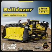 Mould King 17049 Technical PR766 Bulldozer RC Car Compatible 42131 máquina de construcción modelo de ladrillo Juguetes Juegos de bloques de construcción