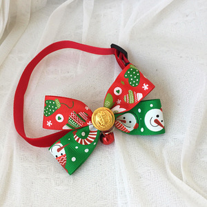 Ayarlanabilir yumuşak dayanıklı noel Pet yaka kanat küçük çan karikatür desen şenlikli eşarp yaka kediler köpekler tatil için Set - Product Image 5