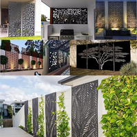 Panneau de séparation moderne en métal estampé, décoratif, découpé au laser, résistant aux intempéries, pour clôture de jardin extérieur, patio et balcon
