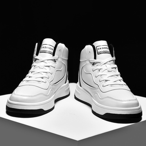 Logotipo de la marca Personalizado Mujeres High Top Leather Flat Skateboarding Sneakers Hombres Tallas grandes 13 14 47 48 Blank Winter Plush Casual Shoes - Product Image 4