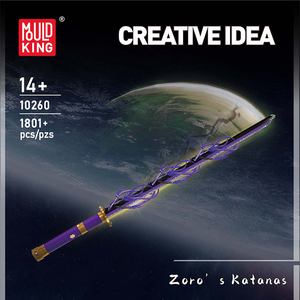 MOULD KING 10260 Créatif <span class=keywords><strong>Zoro</strong></span>'s Katanas 3 Briques à assembler Cadeaux pour enfants Ensemble d'éclairage Blocs <span class=keywords><strong>de</strong></span> construction - Product Image 2