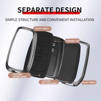 Pour la couverture de boîtier de clé de voiture Toyota en cuir de qualité supérieure pliante en alliage de zinc personnalisée