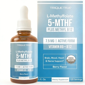 OEM L-Methylfolate B12 Methyl Folate Drops Oral <strong>Liquid</strong> <strong>Vitamins</strong> for Brain &amp; Immune Health for Adults - Product Image 2