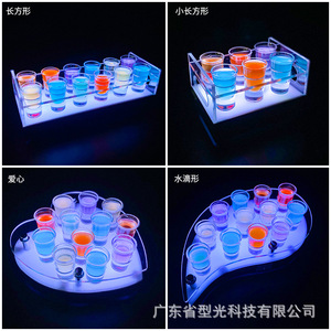 Soporte para Vasos de Chupito Iluminado con LED, Bandeja Acrílica de 12 Orificios con Luces de Colores para Fiestas y Bares - Product Image 3
