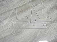Magasin de détail 2 pièces clair Transparent dépliant chevalet présentoirs support acrylique produit présentoir