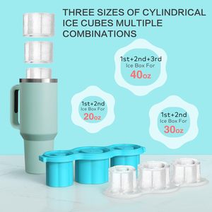 Bandeja de silicona para cubitos de hielo de fácil desmolde con tapa para vasos Stanley de 30-40oz/vasos Yeti, ideal para cócteles - Product Image 2