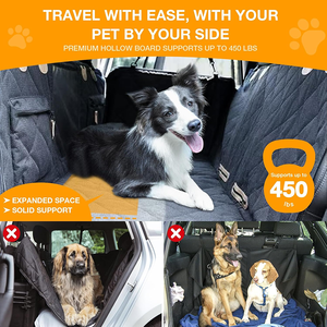Extenseur de siège arrière pour chiens, housse de siège de <span class=keywords><strong>voiture</strong></span> pliable pour chiens, fond rigide pour siège arrière, hamac pour chiens grand espace - Product Image 6