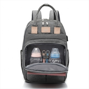 En gros USB Étanche Sac À Langer pour Maman Maternité Nappy Sac À Dos <span class=keywords><strong>Poussette</strong></span> momie sac à dos - Product Image 2