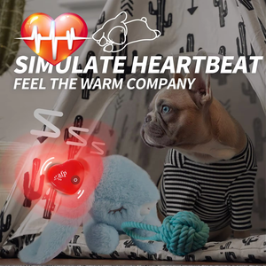 AFP Anxiety Relief Calming Plush Pet Toy With Heartbeat Simulator &amp;Heat <strong>Pack</strong> Sleeping Aid Stuffed Animal Heartbeat Dog &amp; Cat Toy - Product Image 3