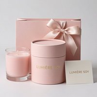 Boîte ronde en carton rigide avec feuille métallique de qualité supérieure pour l'emballage de bougies parfumées d'aromathérapie, vente directe d'usine