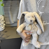 Jouet en peluche non rembourré doux créatif Polyester Animal jouets petit renard blanc brun lapin chiot souriant mouton drôle jouets