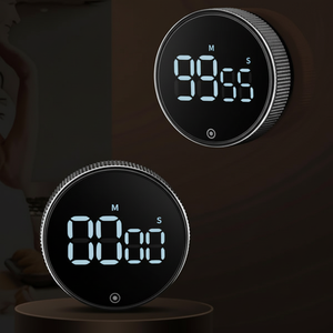 Dropshipme Digital <b>Kitchen</b> <b>Timer</b> 60 Min Led Display Touch Control Magnetic Round <b>Timer</b> For Cooking Countdown Alarm - Product Image 1