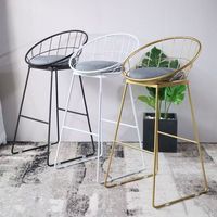 Tabouret de bar créatif nordique, chaise de comptoir moderne à dossier haut pour la maison, les salons de thé et les magasins de vêtements