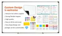 Tableau blanc magnétique OUV New Trend pour réfrigérateur avec stylo de coloriage intégré