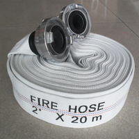 Tuyau d'incendie blanc de taille Storz 1.5 "x 30 mètres avec tuyau d'eau de couplage Storz en cuivre et aluminium pour vanne