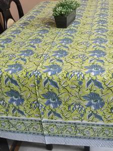 Pur coton indien bloc impression nappe Floral coton couverture de Table nappe ferme vente en gros nappe pendaison de crémaillère cadeau - Product Image 3