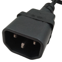 Câble d'alimentation IEC C14 mâle vers IEC C7, 2x0,75 mm² H03VVH2-F, 250 V 2,5 A, adaptateur secteur pour moniteur UPS