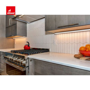 Allandcabinet Érable Flagstone Teinture Finition Gris Shabby Fade Dalle Panneau Quartz Bois Combo Cuisine Armoire Rénovation - Product Image 6