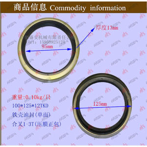 Vente en gros de joints d'huile à boîtier en fer unilatéral, pare-poussière de roue avant pour chariots élévateurs de 1 à 3 tonnes, moulés sous pression, 100*125*12, assemblage - Product Image 1