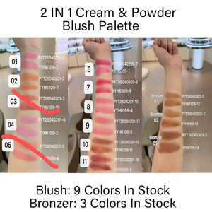 Duo <b>Blush</b> Palette Matte Cream & Lightweight Powder 2 in 1 Cheek <b>Blush</b> Custom Logo Maquillaje Maquiagem Vegan Wholesale - Product Image 6