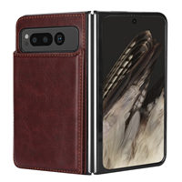 Casing ponsel dompet Flip bisnis mewah untuk Google Pixel dompet kartu magnetik lipat penutup belakang kulit Pu