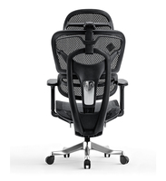 Chaise de bureau ergonomique en maille avec dossier inclinable réglable, repose-pieds et appui-tête, soutien lombaire pour atelier et travail
